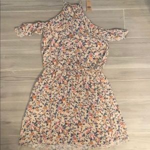 American Eagle Floral Cold Shoulder Ruffle Dress NWT